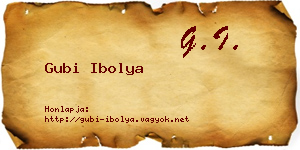 Gubi Ibolya névjegykártya