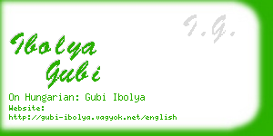 ibolya gubi business card